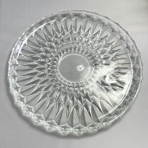 Pressed Glass‎ 12" Cake Plate or Serving Tray